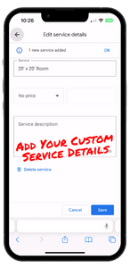 Add Custom Service Details on Mobile