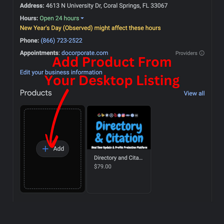 Add Product From Desktop Listing