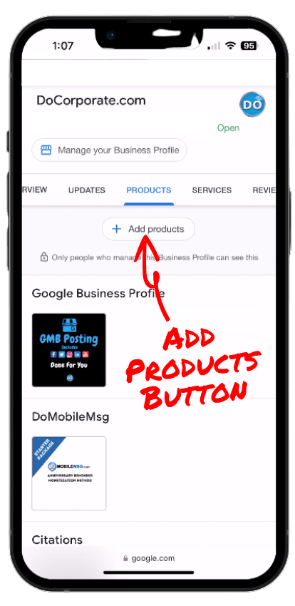 Add Product Mobile