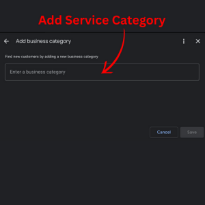 Add Service Category Desktop