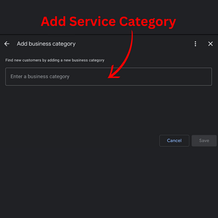 Add Service Category Desktop
