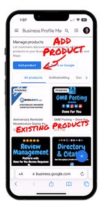 Add a Product button mobile
