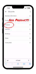 Add products mobile