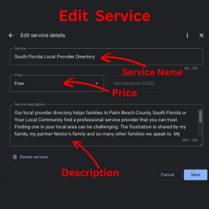 Edit Service Desktop