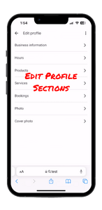Edit profile sections mobile