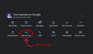 Editing Services On Your Google Business Profile