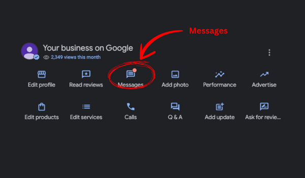 Google Business Profile Chat Messages