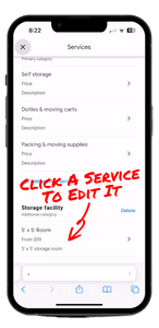 Google Business Profile Click a Service To Edit It On Mobile