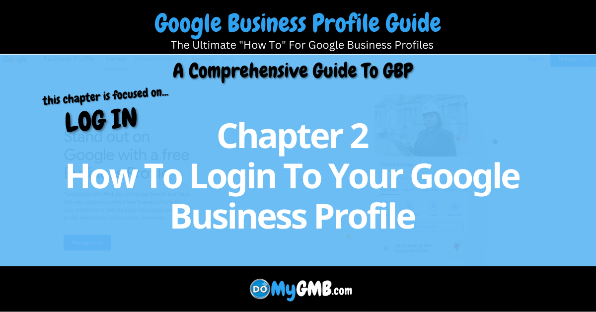 Google Business Profile Guide Chapter 2 How To Login To Your Google Business Profile