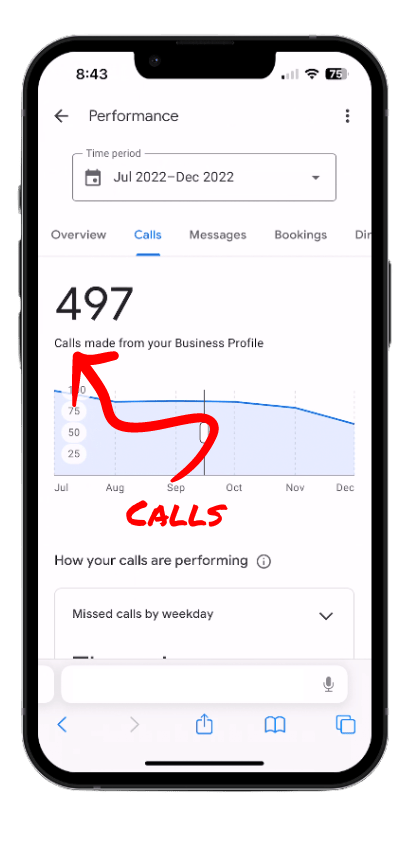 Google Profile Call Metrics