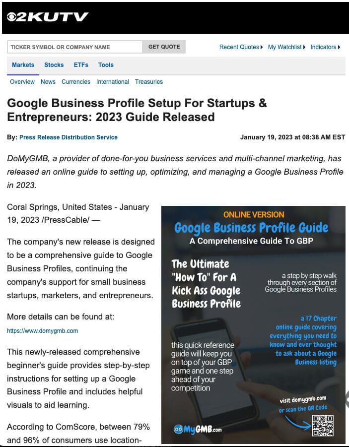 KUTV 2 Google Business Guide Press 202301