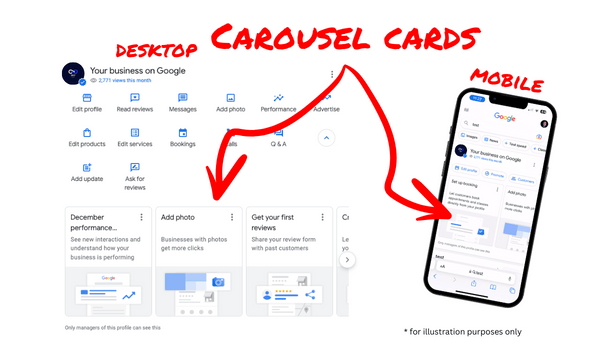 How To Use and Manage Google Business Profile Carousel Cards