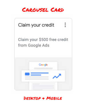 Claim your credit carousel card