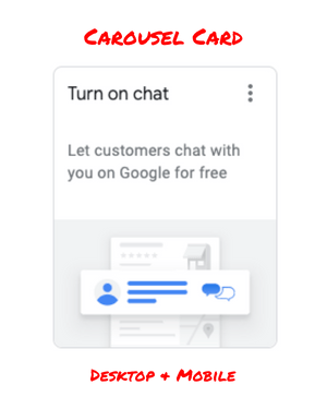 Turn on chat carousel card
